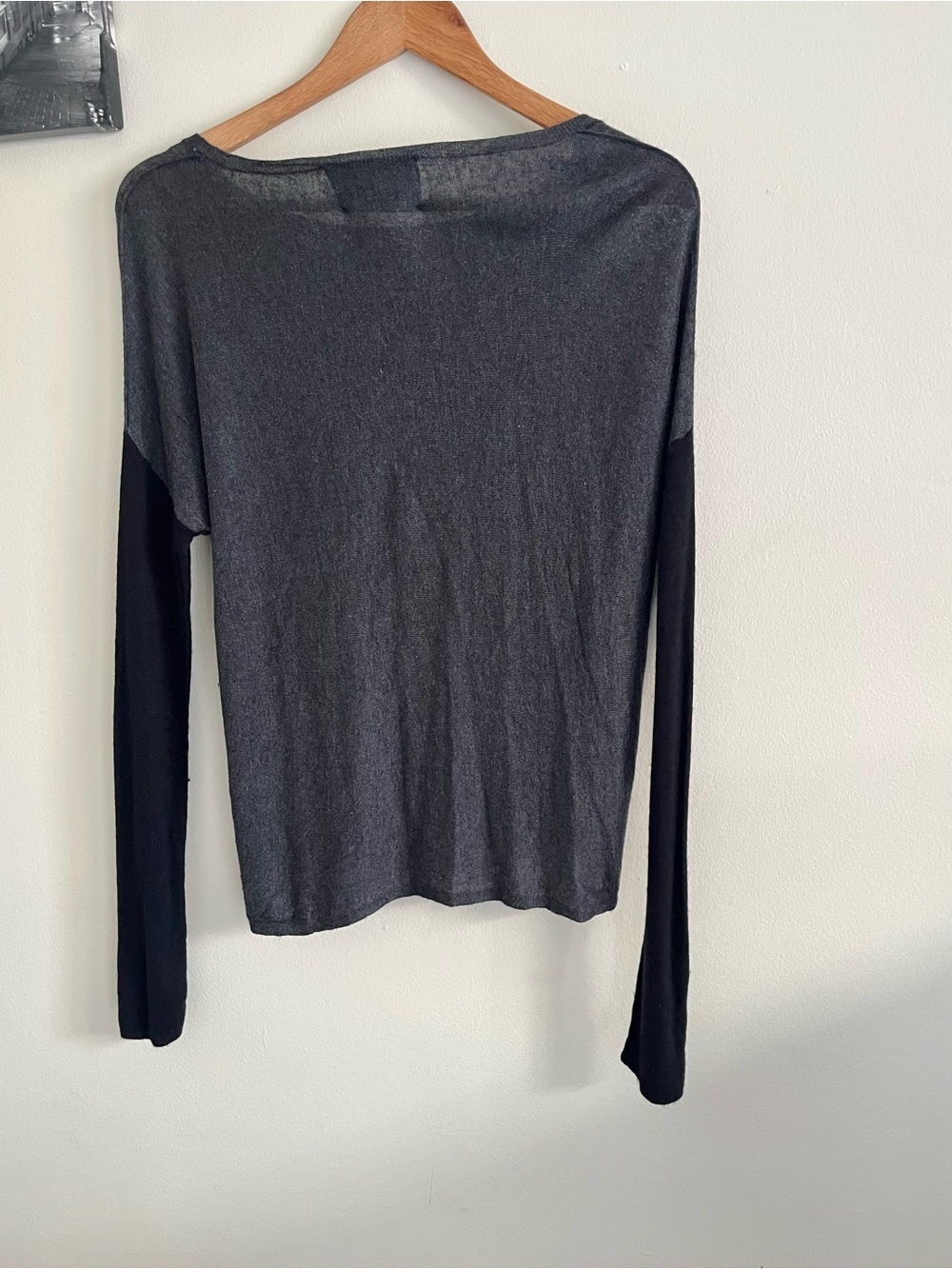LINE Cashmere Blend Knitwear Sweater Gray Lightweight- Large PTP 22 inch - Picture 4 of 9